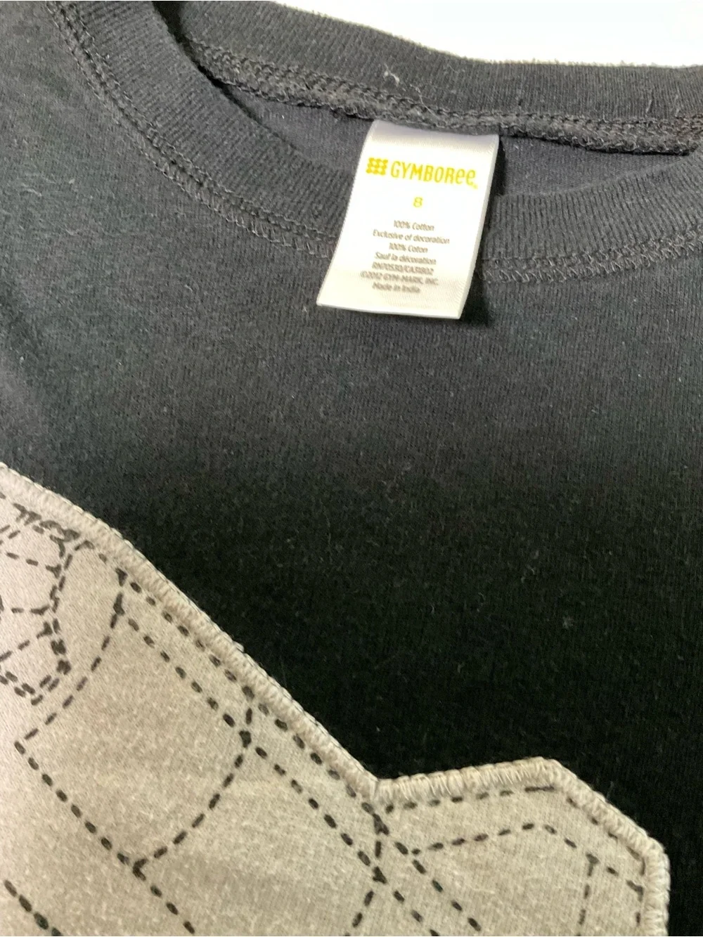 Gymboree Black Long-Sleeve Tee with Gray Space Shuttle Patch